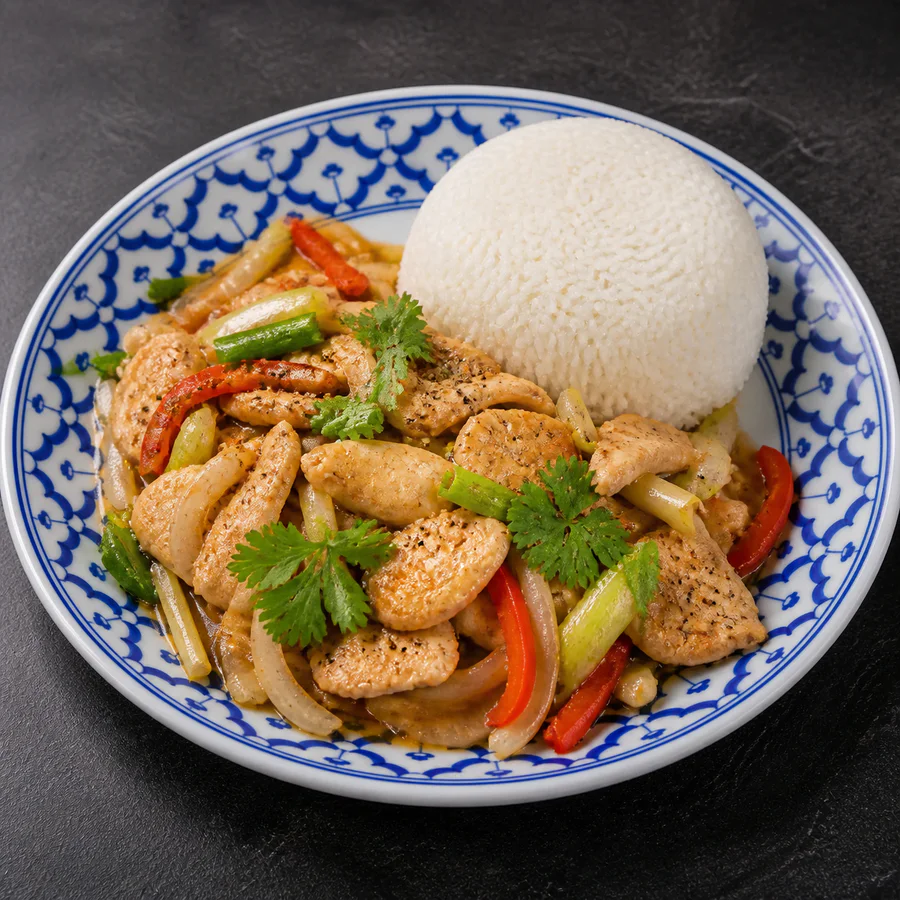Phad Gratiem Prik Thai